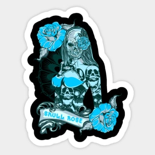 Skull Rose Sticker